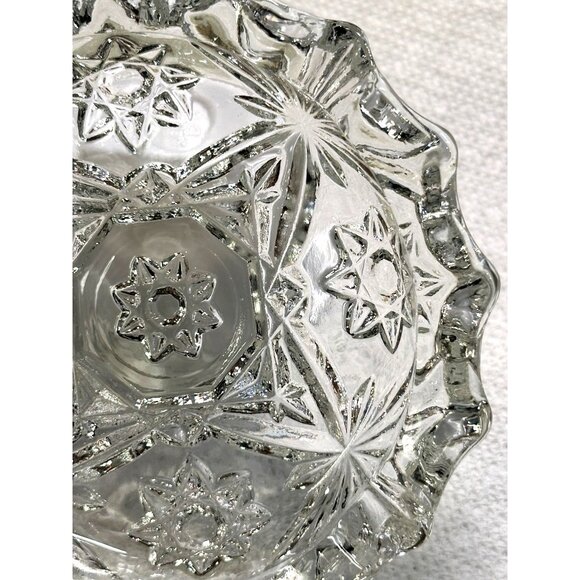 Hocking Glass Co Early American Prescut Coasters Ashtrays Clear Star of David - Picture 4 of 15